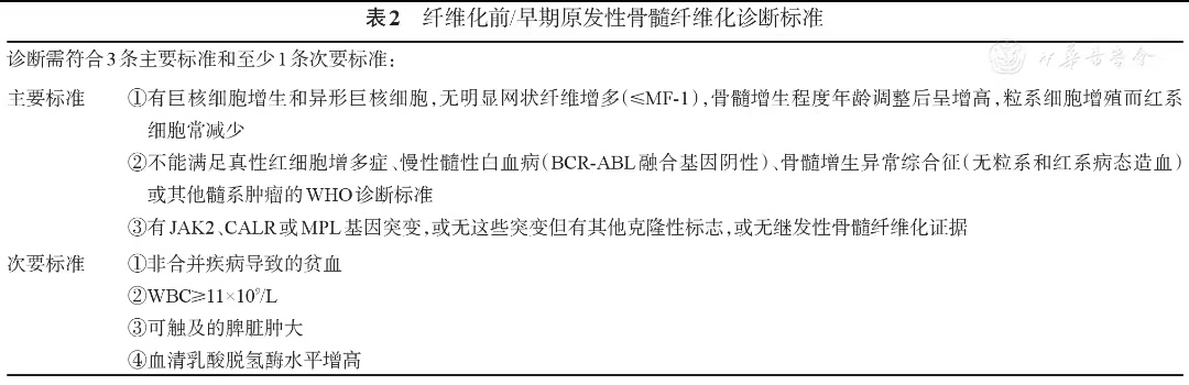 原发性骨髓纤维化诊断与治疗中国指南(2019全文版)