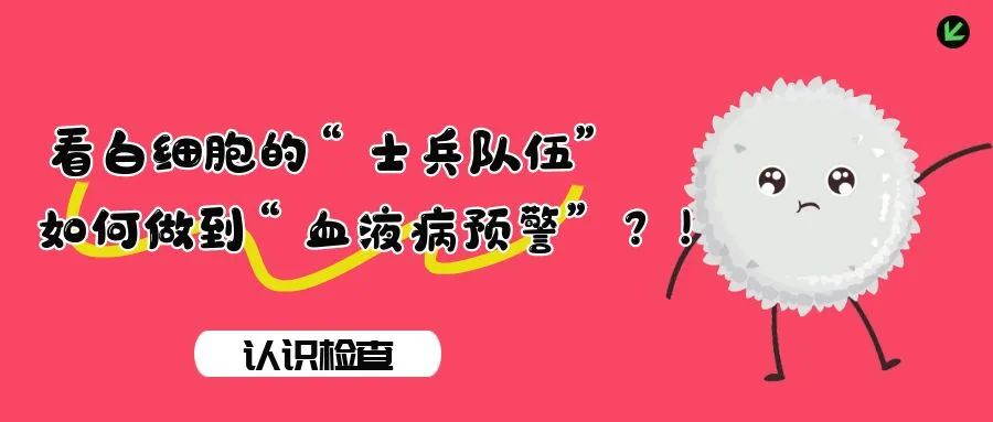 认识检查 | 看白细胞的“士兵队伍”如何做到“血液病预警”？！