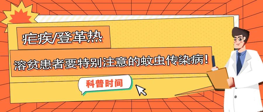 科普时间 | 疟疾/登革热，溶贫患者要特别注意的蚊虫传染病！