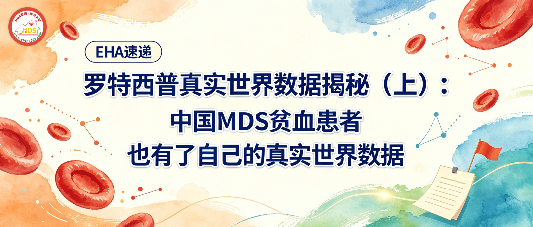 EHA速递 | 罗特西普真实世界数据揭秘(上):中国MDS贫血患者,也有了自己的真实世界数据