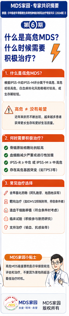 MDS家园·专家共识摘要第⑥期：什么是高危MDS？什么时候需要积极治疗？
