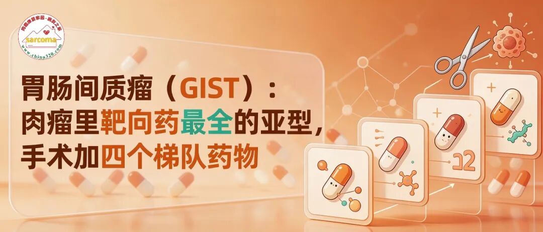 科普时间 | 胃肠间质瘤（GIST）：肉瘤里靶向药最全的亚型，手术加四个梯队药物