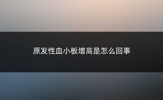 原发性血小板增高是怎么回事