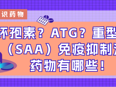 认识药物 | 环孢素？ATG？重型再障（SAA）免疫抑制治疗药物有哪些！