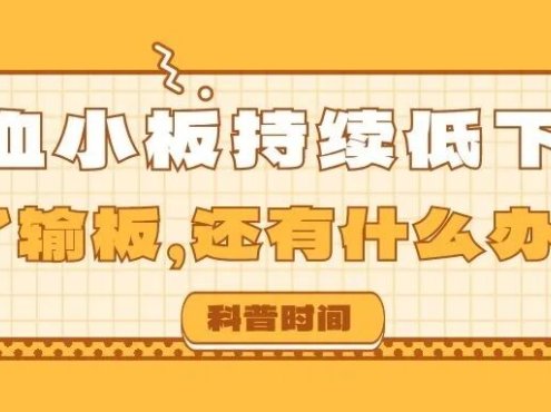 血小板持续低下:除了输板,还有什么办法?