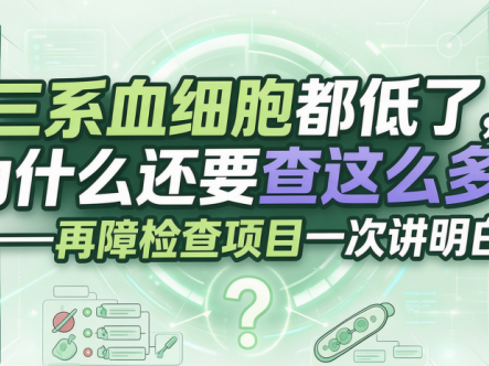 科普时间 | 三系血细胞都低了，为什么还要查这么多？——再障检查项目一次讲明白